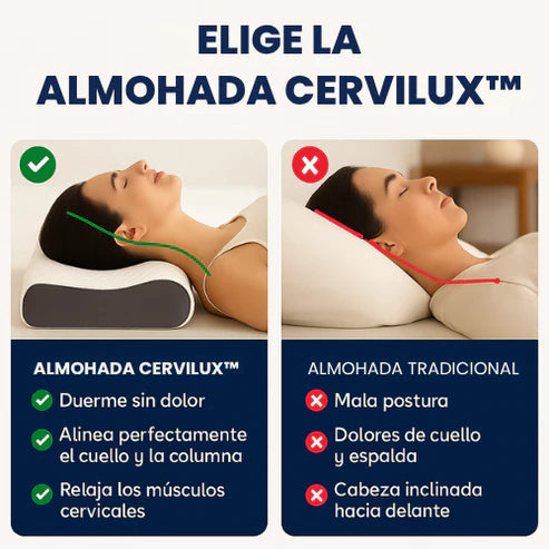 Dile adiós al dolor cervical y las noches sin descanso con la almohada CerviLux™ – ¡y recibe GRATIS el gorro de gel terapéutico!