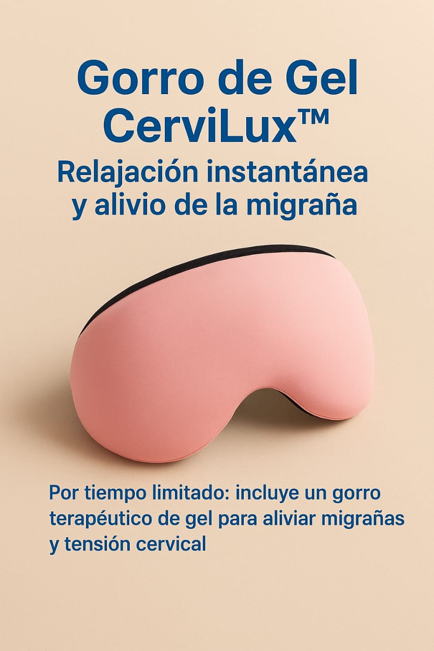 Dile adiós al dolor cervical y las noches sin descanso con la almohada CerviLux™ – ¡y recibe GRATIS el gorro de gel terapéutico!